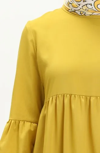 Gerafftes Kleid 1851-02 Senf 1851-02