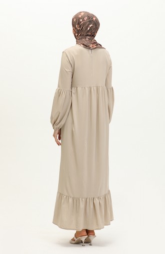 Shirred Dress 1851-04 Stone 1851-04