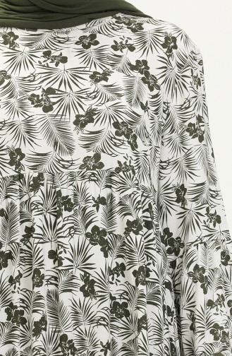 Gerafftes Kleid 1852-01 Khaki 1852-01