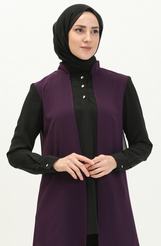 Suit Look Evening Tunic 15060-01 Purple Black 15060-01