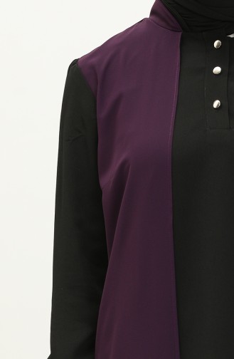 Suit Look Evening Tunic 15060-01 Purple Black 15060-01