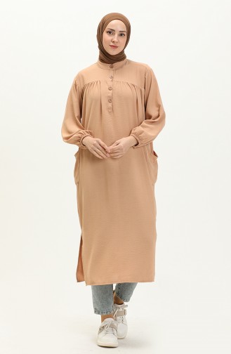 Aerobin Fabric Pocketed Tunic 24Y8846-04 Caramel 24Y8846-04