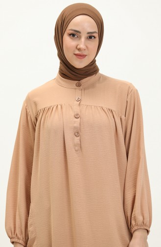 Aerobin Fabric Pocketed Tunic 24Y8846-04 Caramel 24Y8846-04