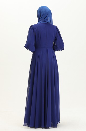 Plissee-Stein-Abendkleid 52847-01 Farbe Saxophon 52847-01