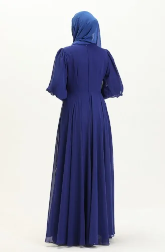 Plissee-Stein-Abendkleid 52847-01 Farbe Saxophon 52847-01