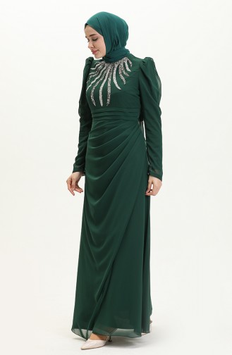 Abendkleid aus Stein 52861-02 Smaragd 52861-02