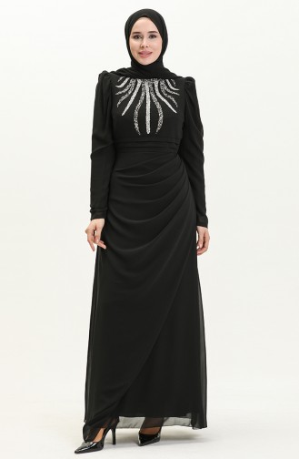 Abendkleid aus Stein 52861-03 Schwarz 52861-03