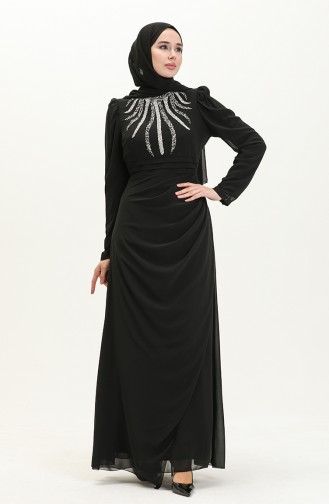 Abendkleid aus Stein 52861-03 Schwarz 52861-03