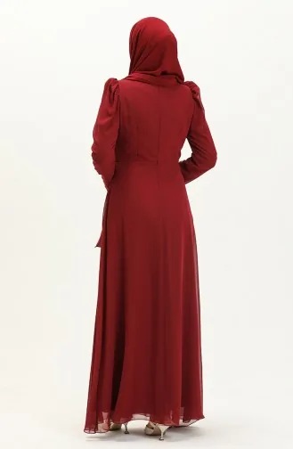 Stone Evening Dress 52861-05 Claret Red 52861-05