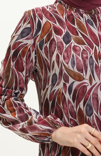Printed Chiffon Dress 81840-07 Dusty Rose 81840-07