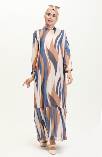Indigo İslamitische Jurk 81841-01
