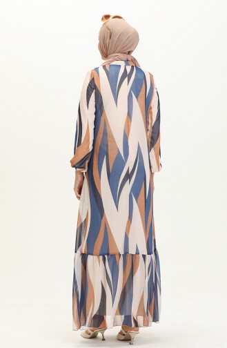 Indigo İslamitische Jurk 81841-01