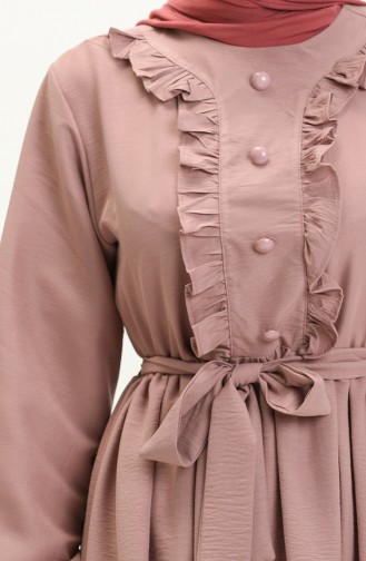 Rüschenkleid mit Gürtel 1001-05 Puder 1001-05