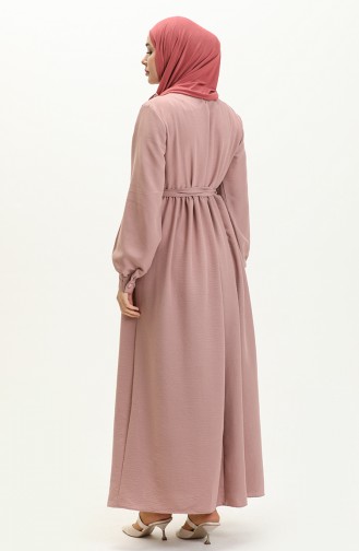 Rüschenkleid mit Gürtel 1001-05 Puder 1001-05