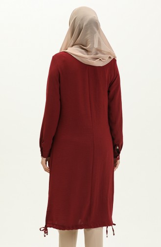 Aerobin Fabric Necklace Long Tunic 6794-02 Claret Red 6794-02