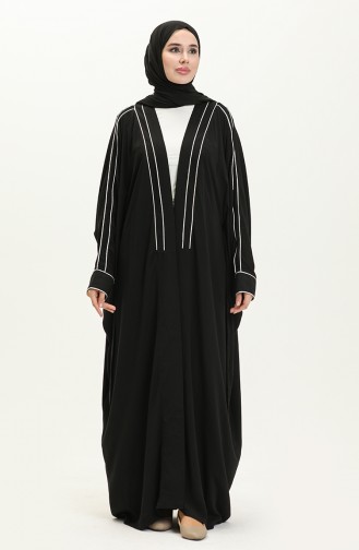 Oyya Robe de Prière en Coton Anti-transpiration-01 Noir Argent 238414-01