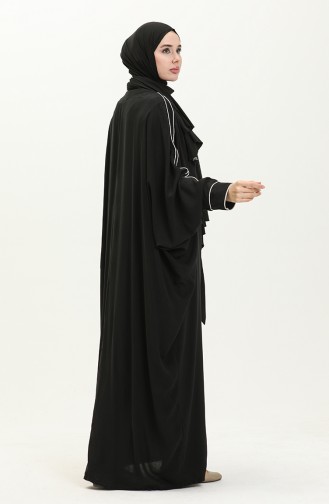 Oyya Robe de Prière en Coton Anti-transpiration-01 Noir Argent 238414-01