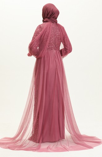 Sequined Evening Dress 5519-12 Dark Rose 5519-12