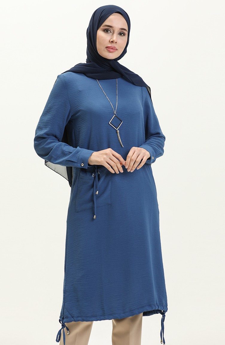 Aerobin Fabric Necklace Long Tunic 6794 04 Indigo 6794 04 Sefamerve