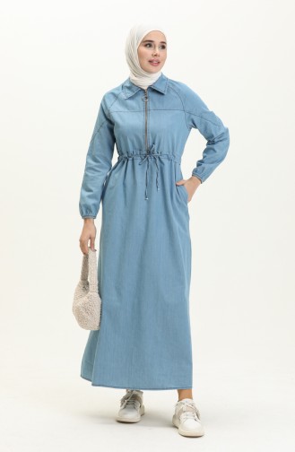 Light Blue Hijab Dress 6464