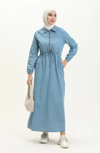 Light Blue Hijab Dress 6464