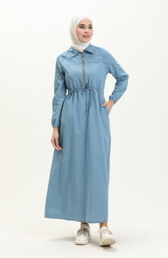 Light Blue Hijab Dress 6464