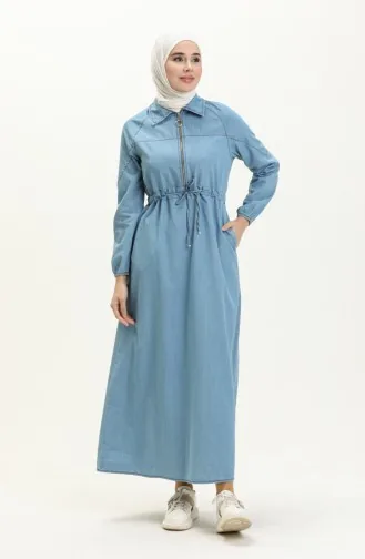 Light Blue Hijab Dress 6464