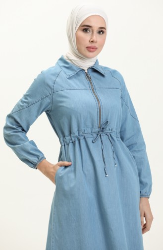 Light Blue Hijab Dress 6464