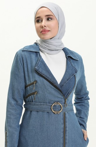 Jeansblau Cape 14091