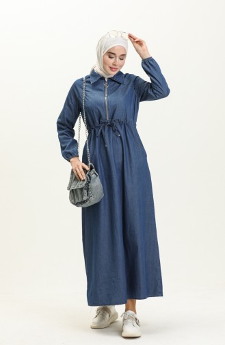 Dunkelblau Hijab Kleider 6497