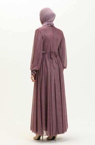 Violet Hijab Evening Dress 14112