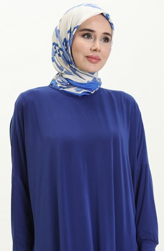 فستان بأكمام فراشة 2000-20 أزرق ملكي 2000-20