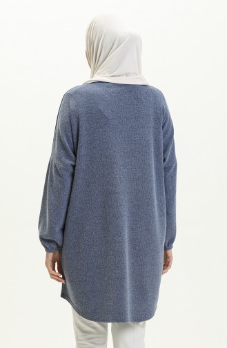 Kolu Lastikli Tunik 1645-01 İndigo