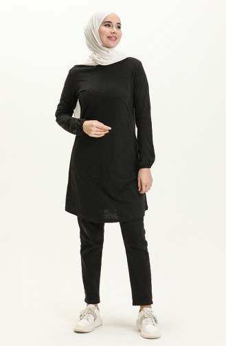 Elastic Sleeve Tunic 8576-01 Black 8576-01