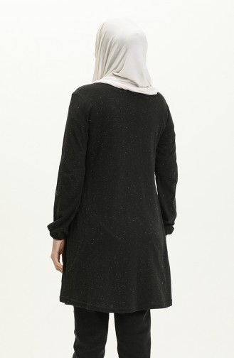 Elastic Sleeve Tunic 8576-01 Black 8576-01