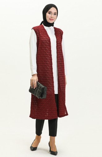 Claret red Gilet 1640-03