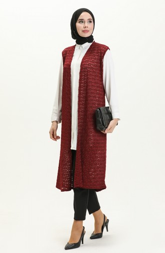 Claret red Gilet 1640-03