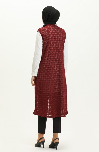 Claret red Gilet 1640-03