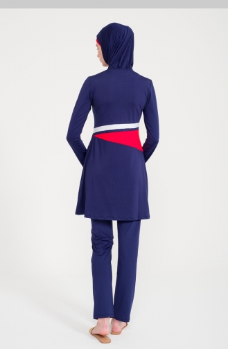 Navy Blue Modest Swimwear 20231-01