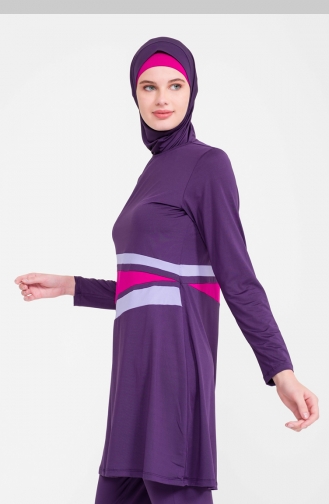 Lila Hijab Badeanzug 20231-02