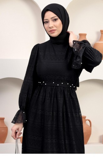 Black İslamitische Avondjurk 14348