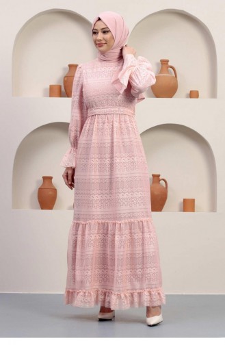 Puder Hijab-Abendkleider 14349