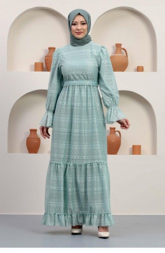 Minzengrün Hijab-Abendkleider 14351
