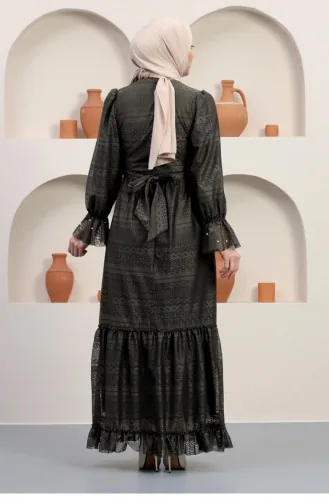 فساتين سهرة بتصميم اسلامي كاكي 14354