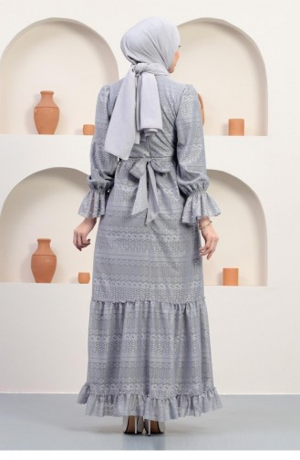 Grau Hijab-Abendkleider 14356