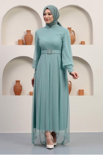 Minzengrün Hijab-Abendkleider 14369