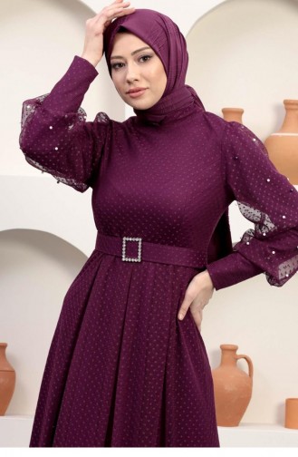 Zwetschge Hijab-Abendkleider 14371