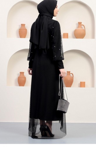 Schwarz Hijab-Abendkleider 14377