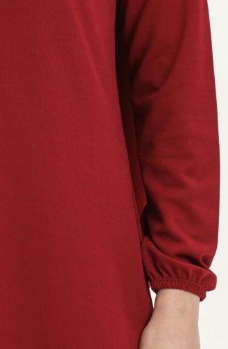 Claret red İslamitische Jurk 4158-07