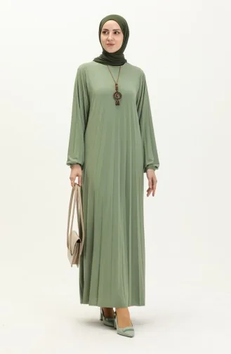 Plissiertes Kleid mit Sandy-Kette 2023-05 Grün 2023-05